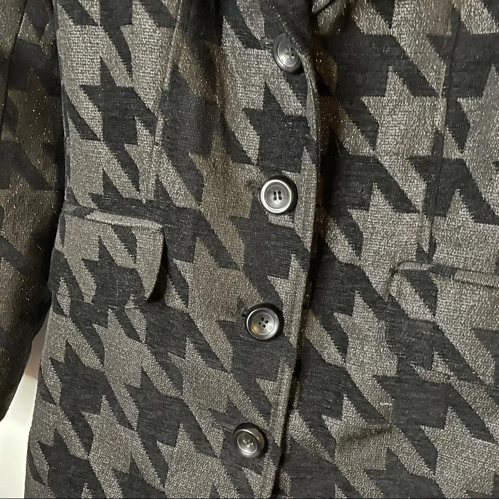 Giacci Women's Houndstooth Print Coat with detachable fur collar - Picture 5 of 11